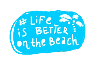 Life is better on the beach sticker